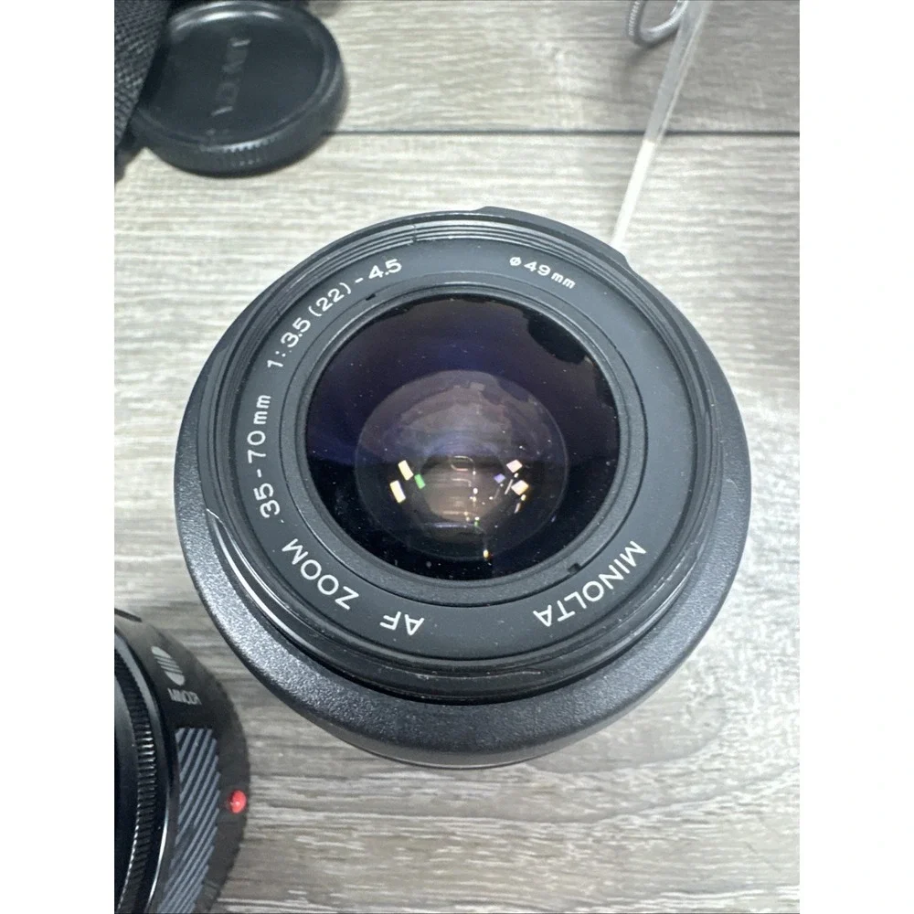 Minolta Maxxum STsi 35mm Film CameraAF 4 Lens, Accessories, New Batteries,Tested
